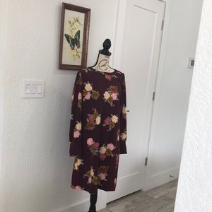 Loft dress, size 12 tall maroon gold
